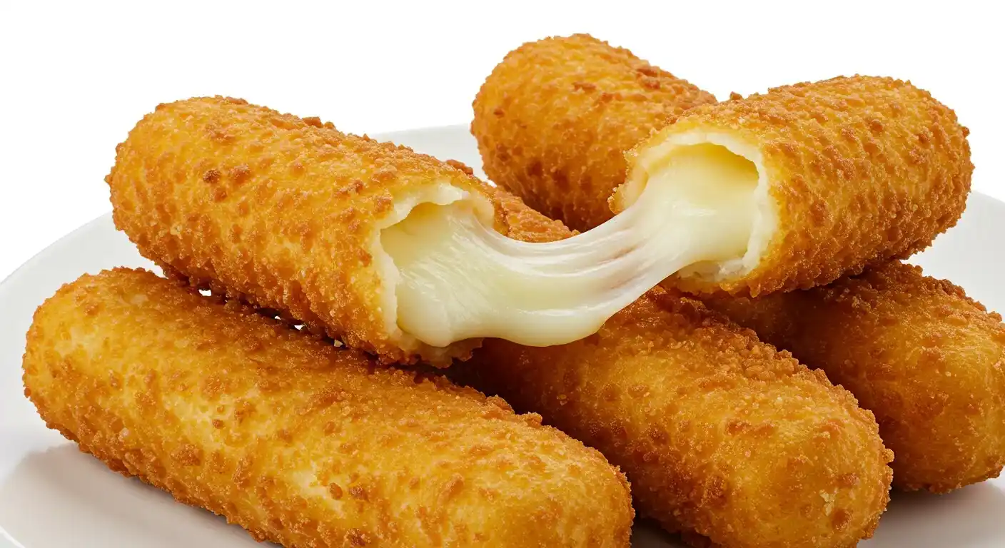Four crispy mozzarella-filled sandwiches with a golden-brown crust, served hot and cheesy.