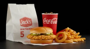 Jack’s $5 Big Deal Meal with crispy Jr. Chicken Sandwich and sides.